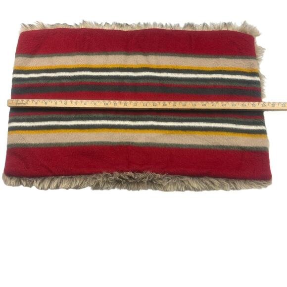 Pottery Barn Pendleton® Yahima Stripe Lumbar Pillow Case Faux Fur Soft Rustic - Picture 2 of 5